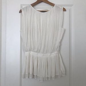 ZARA Cream Crepe Top Size S